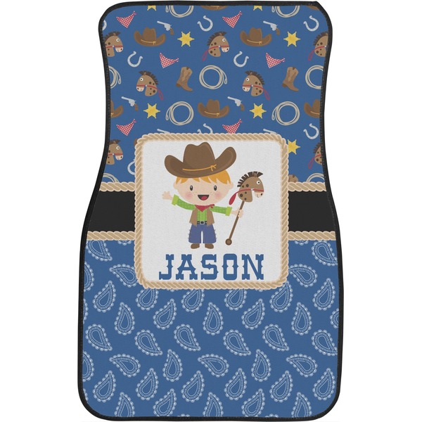 Blue Western Custom Car Floor Mats (Front Seat)
