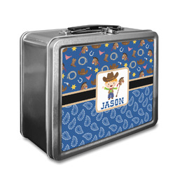 Blue Western Lunch Box (Personalized)