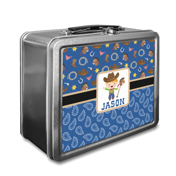 Custom Blue Western Lunch Box (Personalized)