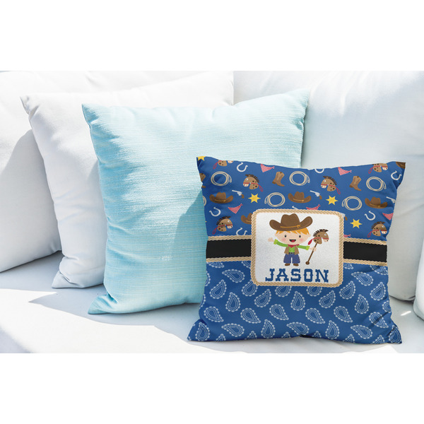 Blue Western Decorative Pillow Case - LIFESTYLE 2