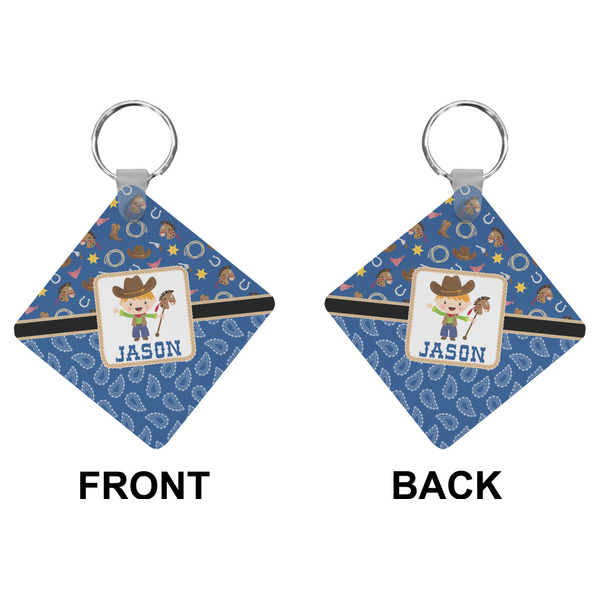 Blue Western Diamond Keychain (Front + Back)