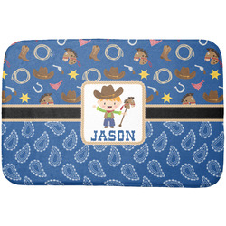 Blue Western Dish Drying Mat (Personalized)