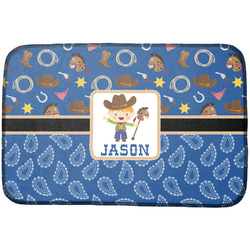 Blue Western Dish Drying Mat (Personalized)