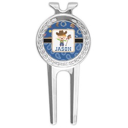 Blue Western Golf Divot Tool & Ball Marker (Personalized)