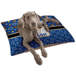 Blue Western Dog Bed - Large w/ Name or Text