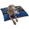 Blue Western Dog Bed - Large w/ Name or Text