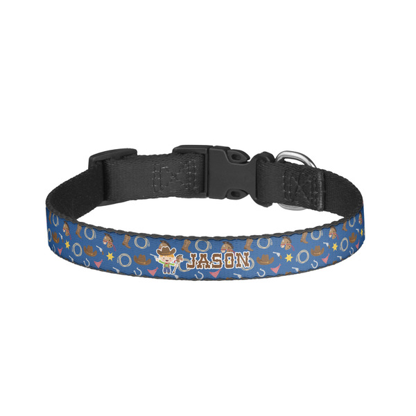 Custom Blue Western Dog Collar - Large (Personalized)