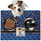 Blue Western Dog Food Mat - Medium LIFESTYLE