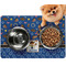 Blue Western Dog Food Mat - Small LIFESTYLE