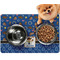 Blue Western Dog Food Mat - Small w/ Name or Text