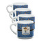 Blue Western Double Shot Espresso Mugs - Set of 4 Front