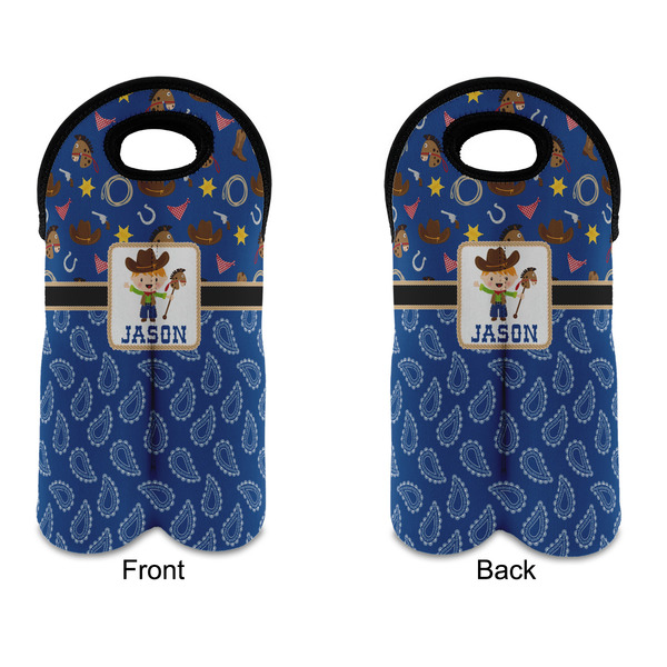 Blue Western Double Wine Tote - APPROVAL (new)