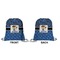 Blue Western Drawstring Backpack Front & Back Small
