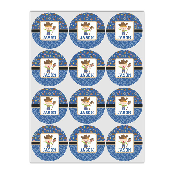 Blue Western Drink Topper - Small - Set of 12