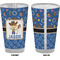 Blue Western Pint Glass - Full Color - Front & Back Views