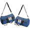 Blue Western Duffle bag large front and back sides