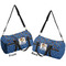 Blue Western Duffle bag small front and back sides