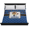 Blue Western Duvet Cover - King - On Bed - No Prop