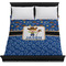 Blue Western Duvet Cover - Queen - On Bed - No Prop