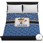 Blue Western Duvet Cover - Full / Queen (Personalized)