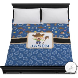 Blue Western Duvet Cover - Full / Queen (Personalized)