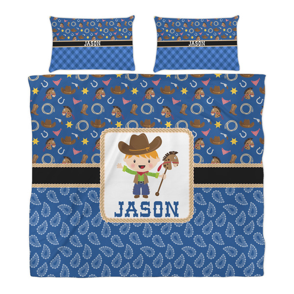 Blue Western Duvet Cover Set - King - Alt Approval