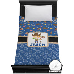 Blue Western Duvet Cover - Twin XL (Personalized)