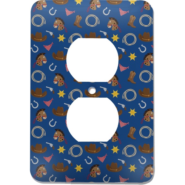 Custom Blue Western Electric Outlet Plate