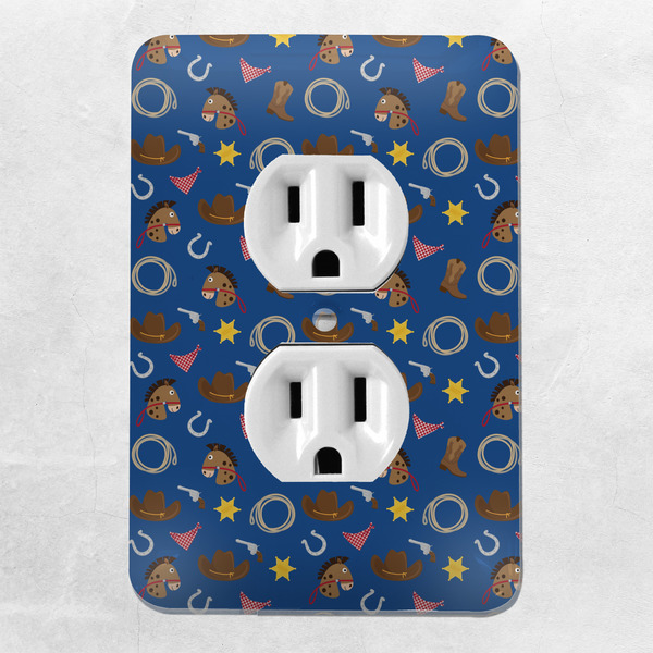 Blue Western Electric Outlet Plate - LIFESTYLE