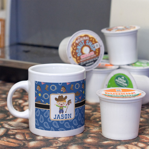 Blue Western Espresso Cup - Single Lifestyle