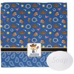 Blue Western Washcloth (Personalized)
