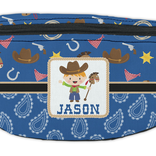 Blue Western Fanny Pack - Closeup