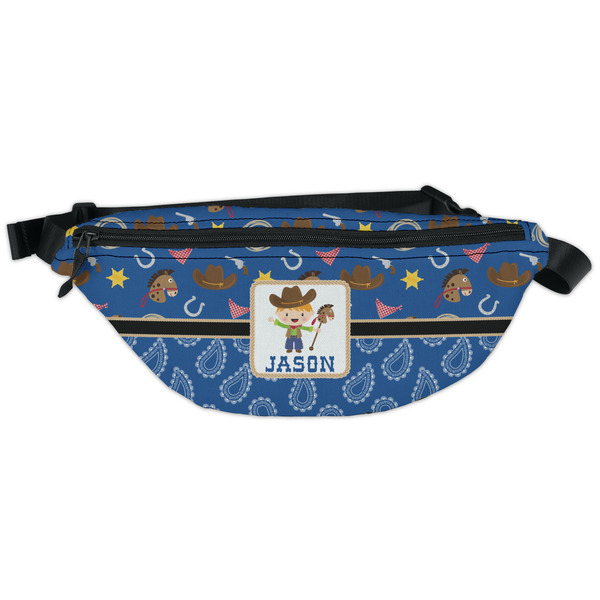 Custom Blue Western Fanny Pack - Classic Style (Personalized)