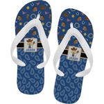 Blue Western Flip Flops - Large (Personalized)