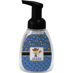 Blue Western Foam Soap Bottle - Black (Personalized)