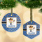 Blue Western Frosted Glass Ornament - MAIN PARENT