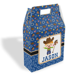Blue Western Gable Favor Box (Personalized)