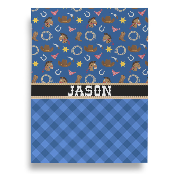 Blue Western Garden Flags - Large - Double Sided - BACK