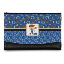 Blue Western Genuine Leather Women's Wallet - Small (Personalized)