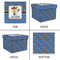 Blue Western Gift Boxes with Lid - Canvas Wrapped - Medium - Approval