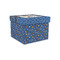 Blue Western Gift Boxes with Lid - Canvas Wrapped - Small - Front/Main