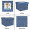 Blue Western Gift Boxes with Lid - Canvas Wrapped - XX-Large - Approval