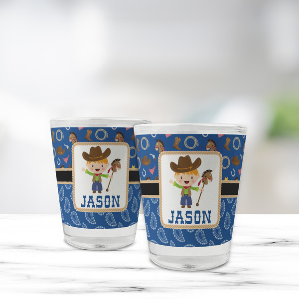 Blue Western Glass Shot Glass - Standard - LIFESTYLE