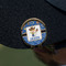 Blue Western Golf Ball Marker Hat Clip - Gold - On Hat