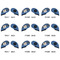 Blue Western Golf Club Covers - APPROVAL (set of 9)
