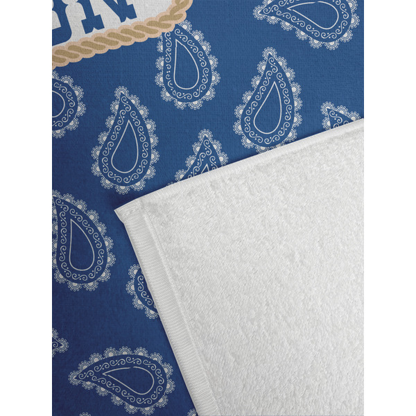 Blue Western Golf Towel - Detail