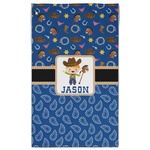 Blue Western Golf Towel - Poly-Cotton Blend w/ Name or Text
