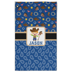 Blue Western Golf Towel - Poly-Cotton Blend w/ Name or Text