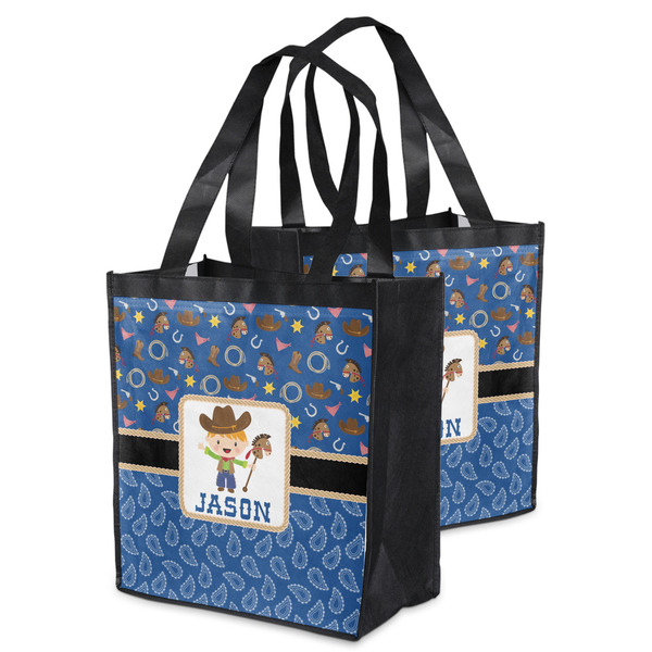 Blue Western Grocery Bag - MAIN
