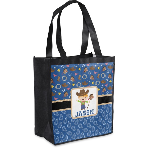 Custom Blue Western Grocery Bag (Personalized)